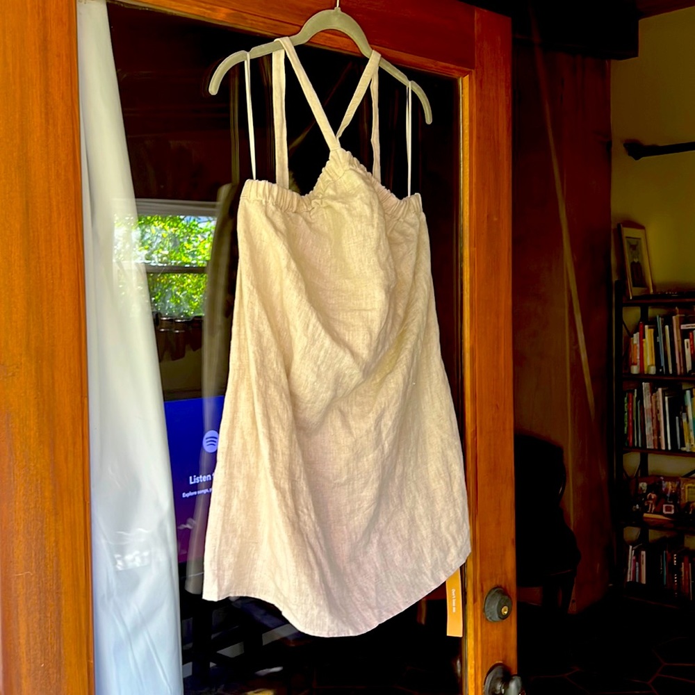 Linen tie dress